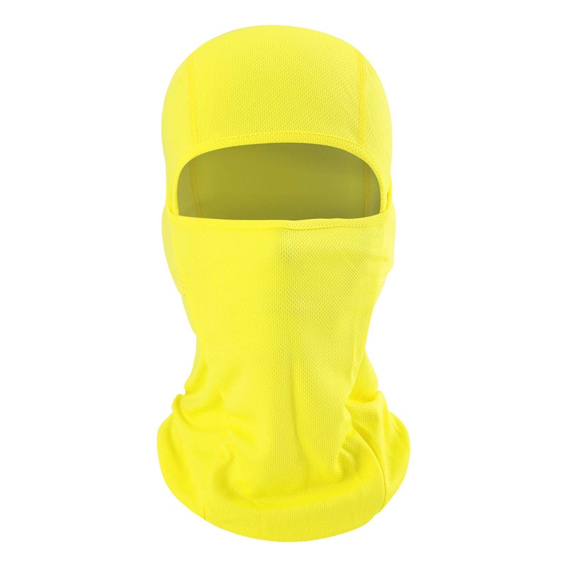 hikevalley Balaclava Face Mask Adjustable Windproof UV Protection Hood (US, Alpha, One Size, Yellow) - Image 2